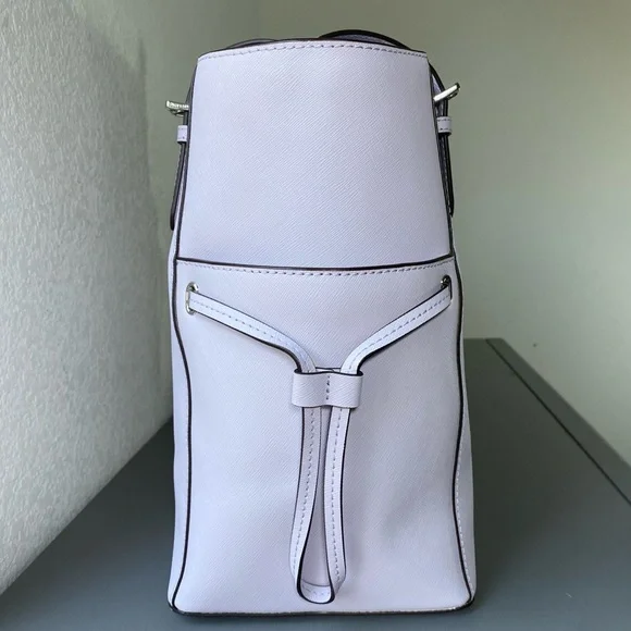 Michael Kors Gilly XL Drawstring Tote Saffiano Leather in Lavender Mist Color - Picture 4 of 12